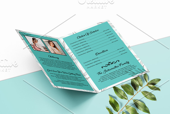 Funeral Program Template - V953 in Brochure Templates - product preview 2