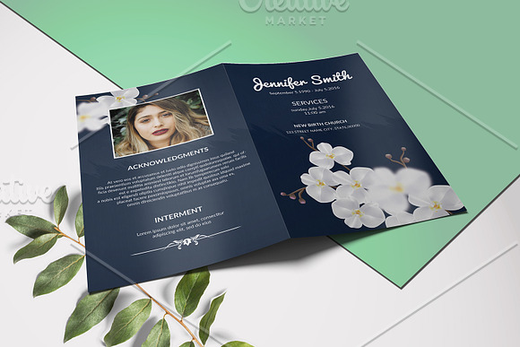 Funeral Program Template - V954 in Brochure Templates - product preview 1
