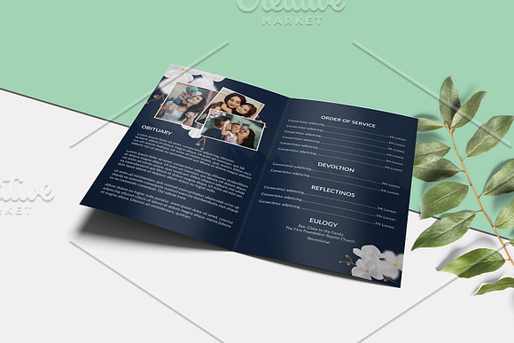 Funeral Program Template - V954 in Brochure Templates - product preview 2