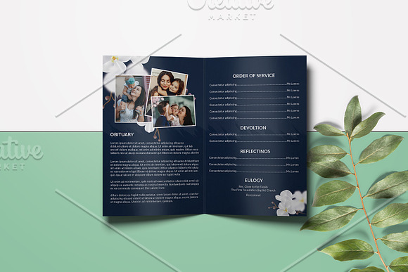 Funeral Program Template - V954 in Brochure Templates - product preview 3
