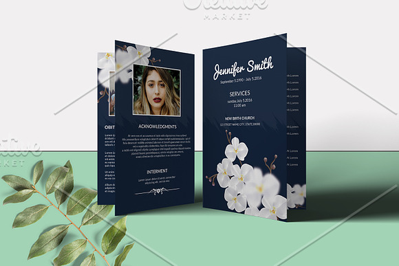 Funeral Program Template - V954 in Brochure Templates - product preview 4