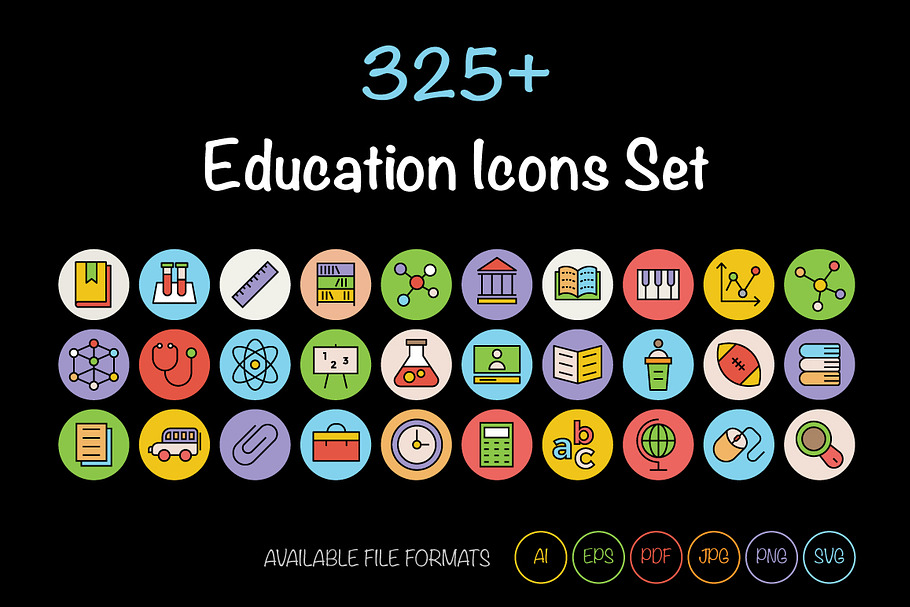 325+ Education Icons Set in Graphics - product preview 8