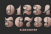 Number font. Font of numbers in