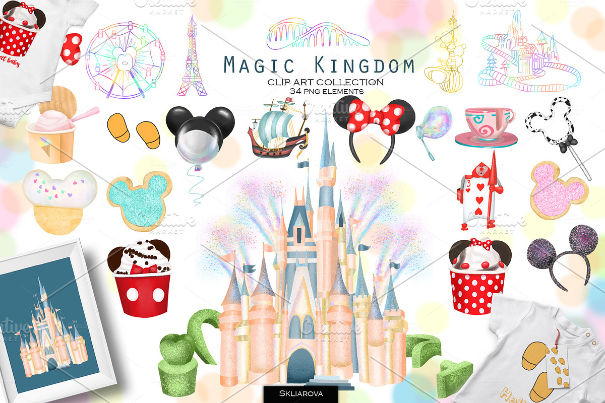 Magic Kingdom clipart. in Illustrations - product preview 8