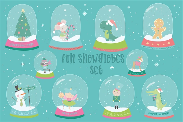 Fun Snowglobes set