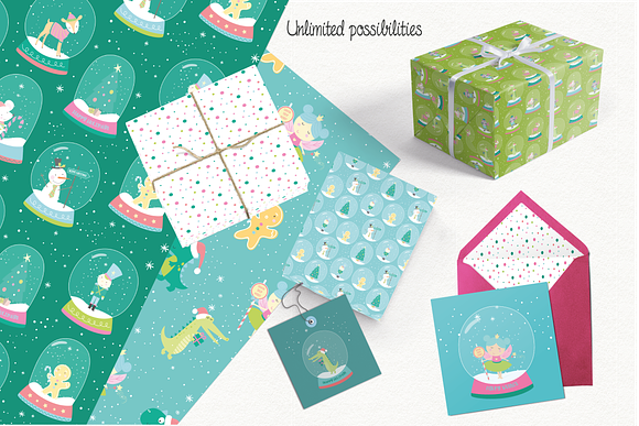 Fun Snowglobes set in Illustrations - product preview 2