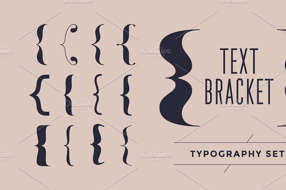Bracket, braces, parentheses in Illustrations - product preview 8