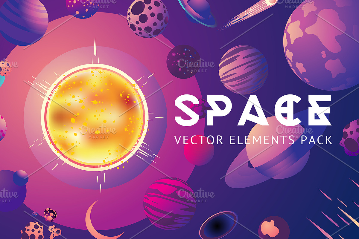 Space Pack in Illustrations - product preview 8