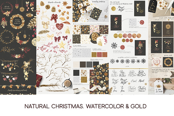 Watercolor Christmas Bundle in Illustrations - product preview 3