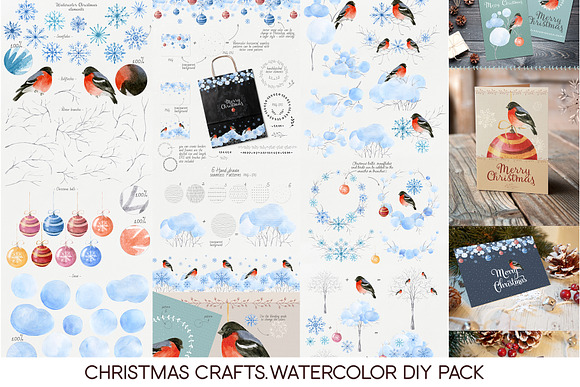 Watercolor Christmas Bundle in Illustrations - product preview 4