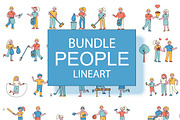 Bundle Lineart People Character