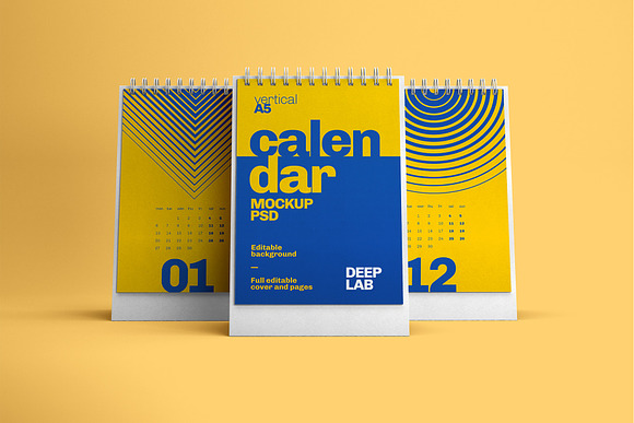 Desk Calendar Mockup Set - 23 styles in Print Mockups - product preview 3