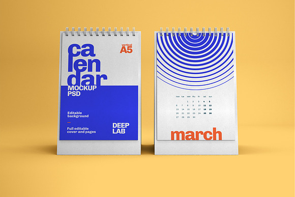 Desk Calendar Mockup Set - 23 styles in Print Mockups - product preview 4