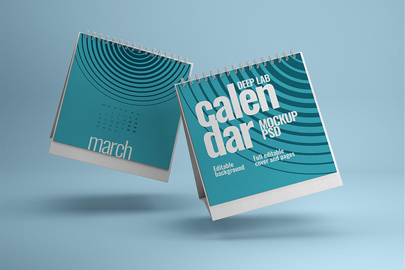 Desk Calendar Mockup Set - 23 styles in Print Mockups - product preview 7