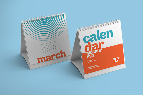 Desk Calendar Mockup Set - 23 styles in Print Mockups - product preview 8