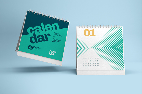 Desk Calendar Mockup Set - 23 styles in Print Mockups - product preview 10