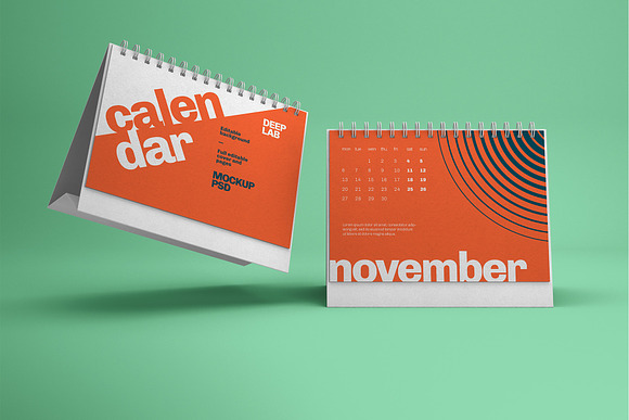 Desk Calendar Mockup Set - 23 styles in Print Mockups - product preview 15