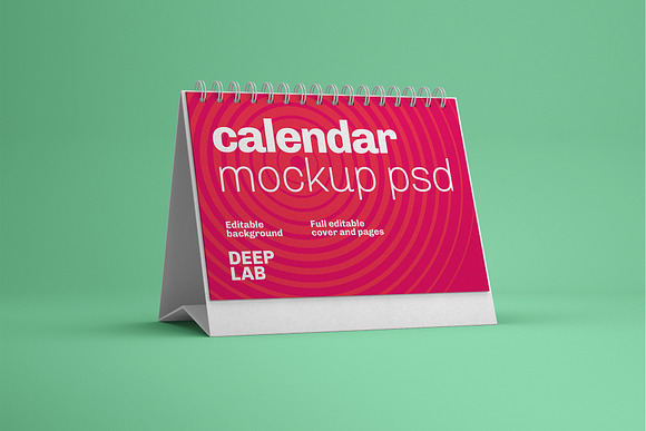 Desk Calendar Mockup Set - 23 styles in Print Mockups - product preview 22