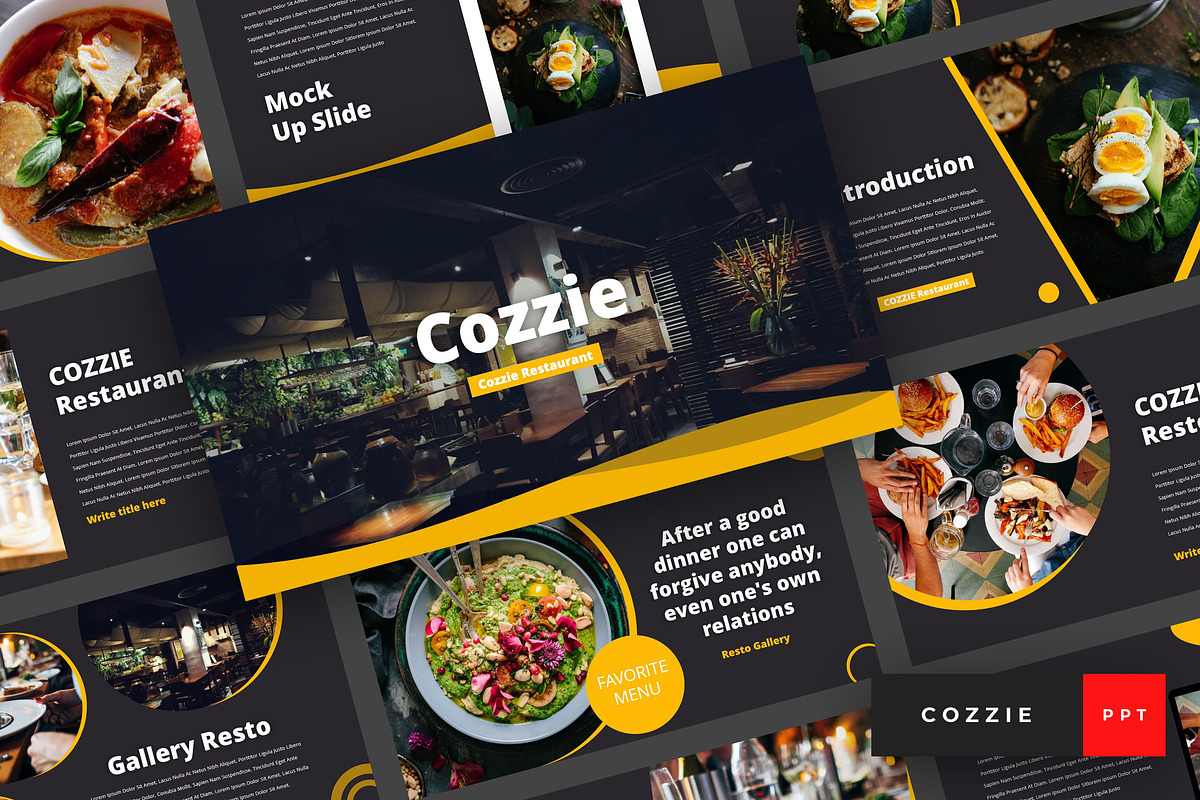Cozzie - Restaurant PowerPoint in PowerPoint Templates - product preview 8