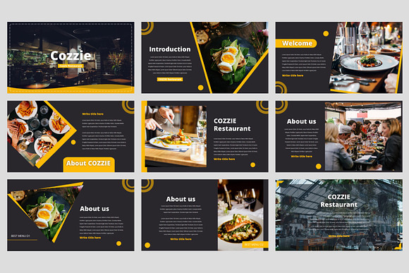 Cozzie - Restaurant PowerPoint in PowerPoint Templates - product preview 1