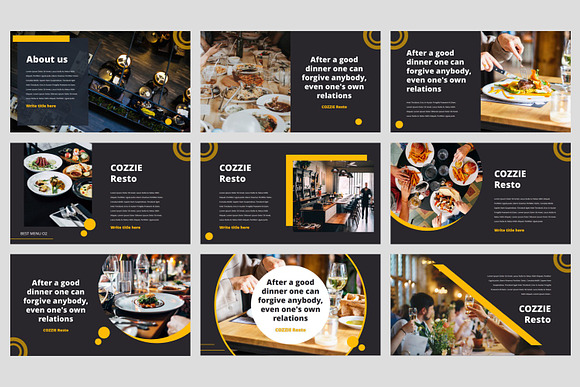Cozzie - Restaurant PowerPoint in PowerPoint Templates - product preview 2