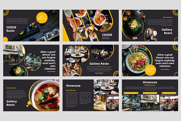 Cozzie - Restaurant PowerPoint in PowerPoint Templates - product preview 3