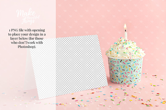 5x7 greeting card mockup in Print Mockups - product preview 2