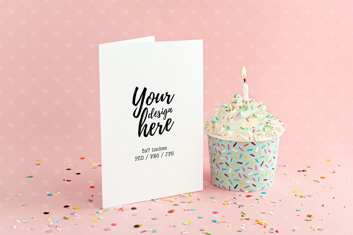 5x7 Greeting Card Mockup in Print Mockups - product preview 8