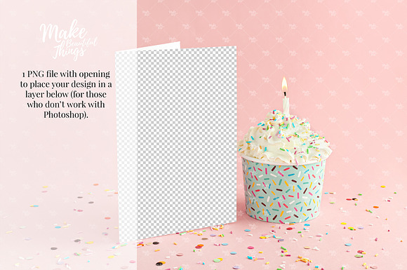 5x7 Greeting Card Mockup in Print Mockups - product preview 3