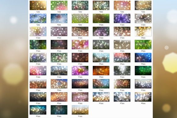 Abstract bokeh textures, backgrounds in Textures - product preview 1