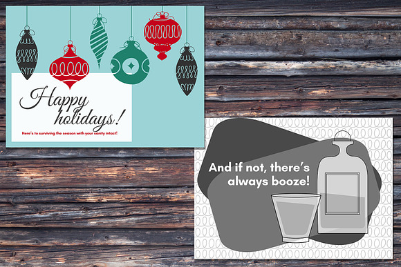 Mid-Century Themed Holiday Cards in Card Templates - product preview 1
