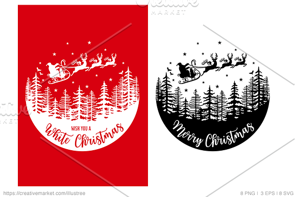 Santa Claus, vector EPS, SVG in Illustrations - product preview 1