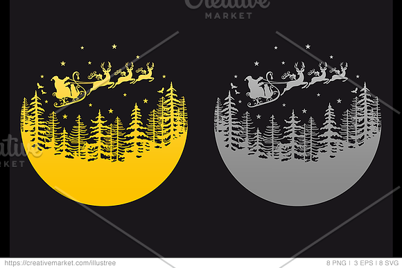 Santa Claus, vector EPS, SVG in Illustrations - product preview 2
