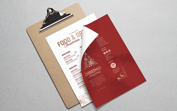 Ornate Christmas Menus in Stationery Templates - product preview 2