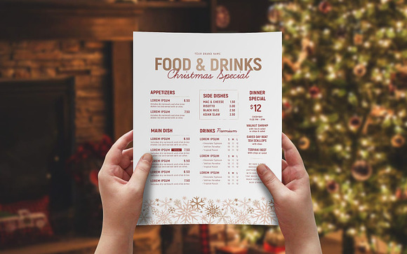 Ornate Christmas Menus in Stationery Templates - product preview 3