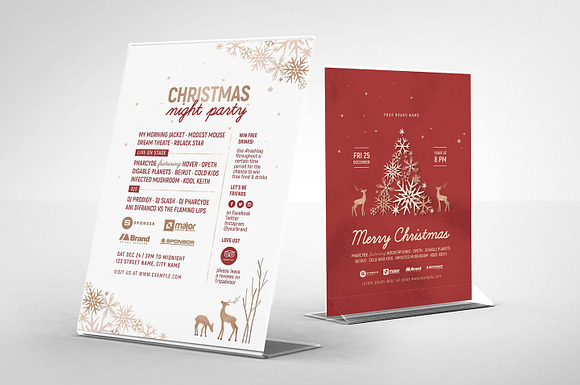 Ornate Christmas Menus in Stationery Templates - product preview 5