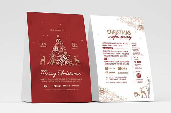 Ornate Christmas Menus in Stationery Templates - product preview 6