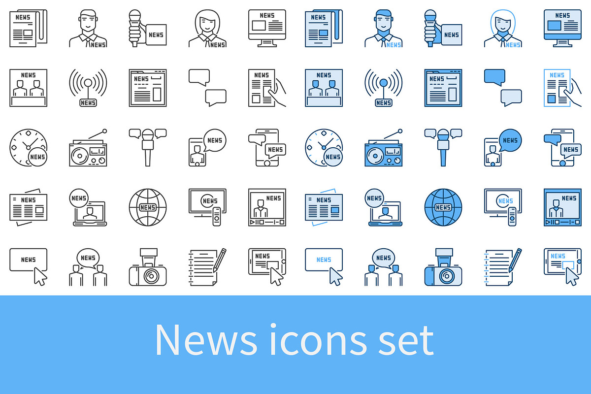 News icons set in Icons - product preview 8