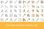 Construction vector icons set