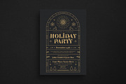 Gold Deco Holiday Party Event Flyer