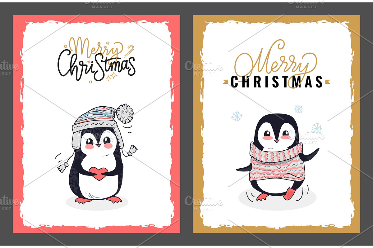 Merry Christmas Greeting Cards from in Illustrations - product preview 8