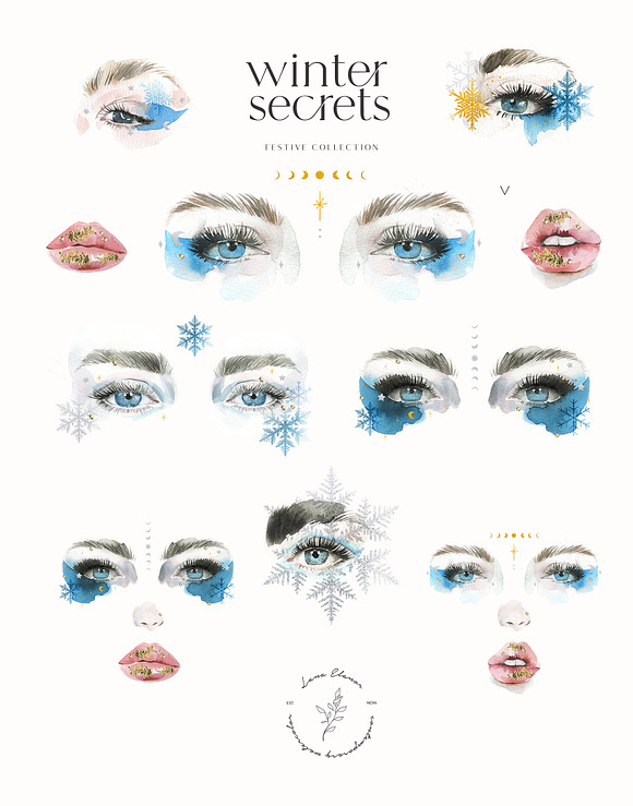 WINTER SECRETS magic Christmas set in Illustrations - product preview 3