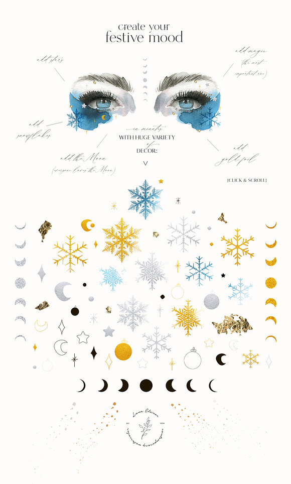 WINTER SECRETS magic Christmas set in Illustrations - product preview 4