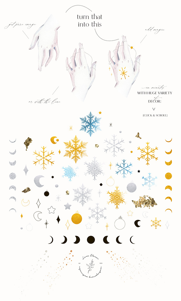 WINTER SECRETS magic Christmas set in Illustrations - product preview 6