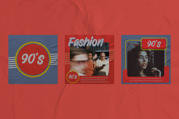Fashion 90's Instagram Templates in Instagram Templates - product preview 7