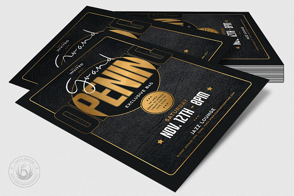 Black and Gold Flyer Template V16 in Flyer Templates - product preview 3