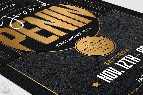 Black and Gold Flyer Template V16 in Flyer Templates - product preview 5