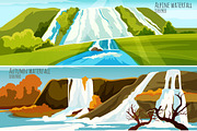Horizontal landscapes banners