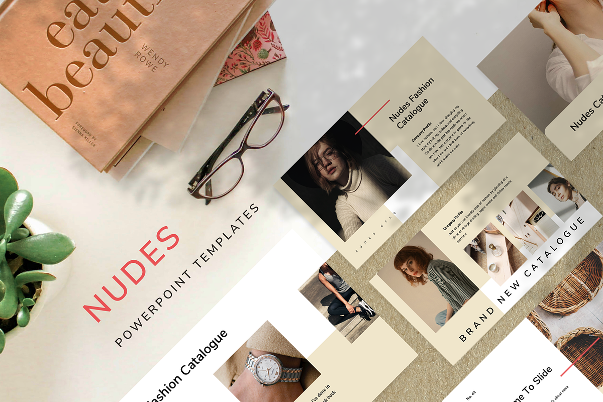Nudes Fashion PowerPoint Template in PowerPoint Templates - product preview 8