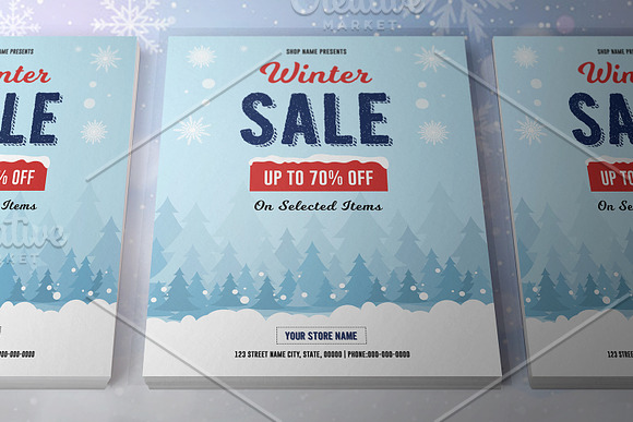 Winter Sale Flyer V1111 in Flyer Templates - product preview 1